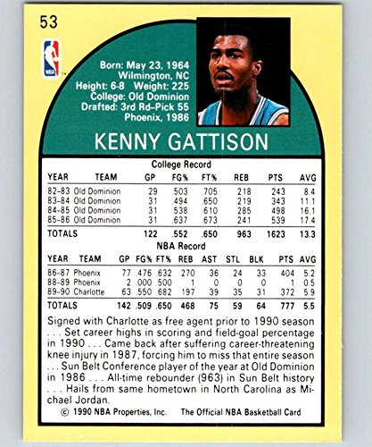 Amazon.com: Basketball NBA 1990-91 Hoops #53 Kenny Gattison #53 NM